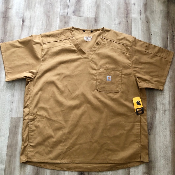 Carhartt, Rugged, Flex, Ripstop, Modern Fit, Scrub Top, Mens, 2XL, NEW - Picture 3 of 16